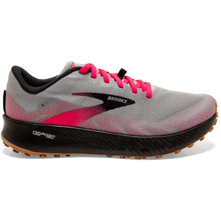Women's Brooks Catamount, Alloy/Pink/Black, 5.5 B Medium