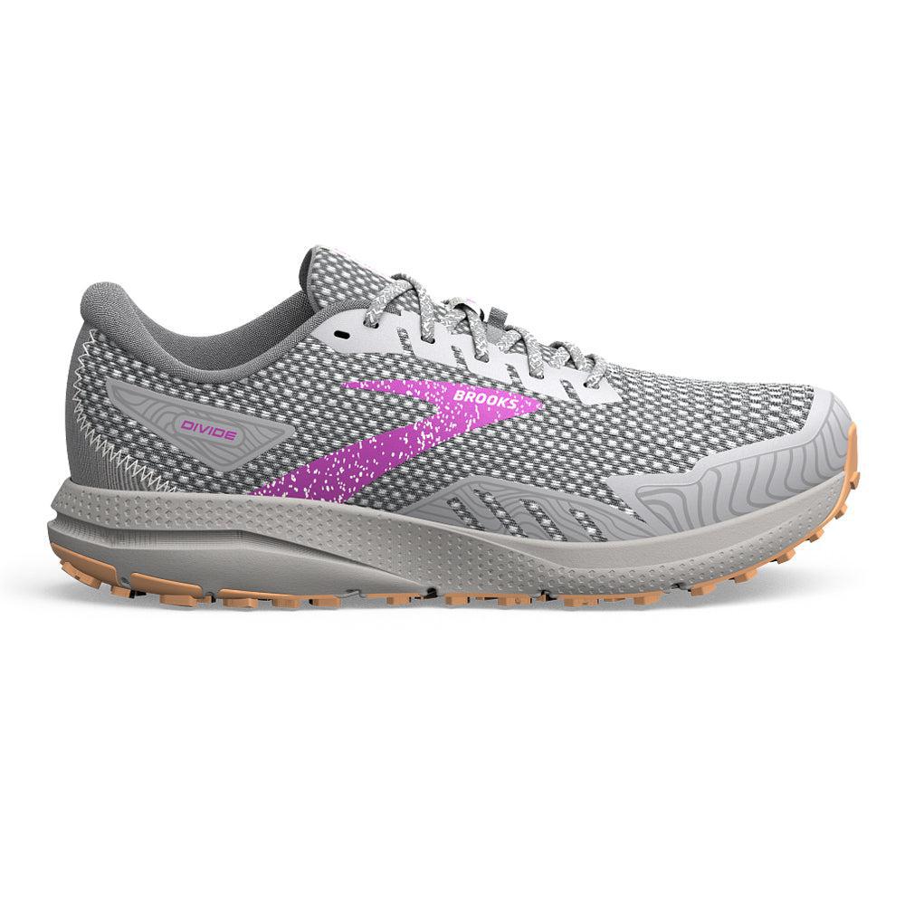 Women's Brooks Divide 4, Alloy/Oyster/Violet, 6 B Medium