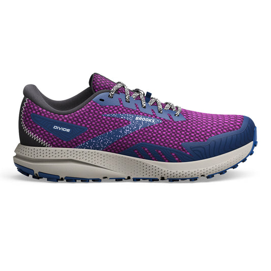 Women's Brooks Divide 4, Purple/Navy/Oyster, 8 B Medium