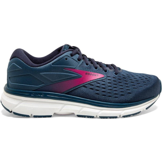 Women's Brooks Dyad 11, Blue/Navy/Beetroot, 7.5 D Wide