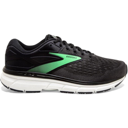Women's Brooks Dyad 11, Black/Ebony/Green, 8 B Medium
