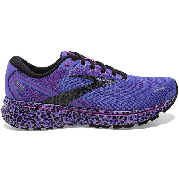 Women's Brooks Ghost 14, Cactus/Purple/Black, 8 B Medium
