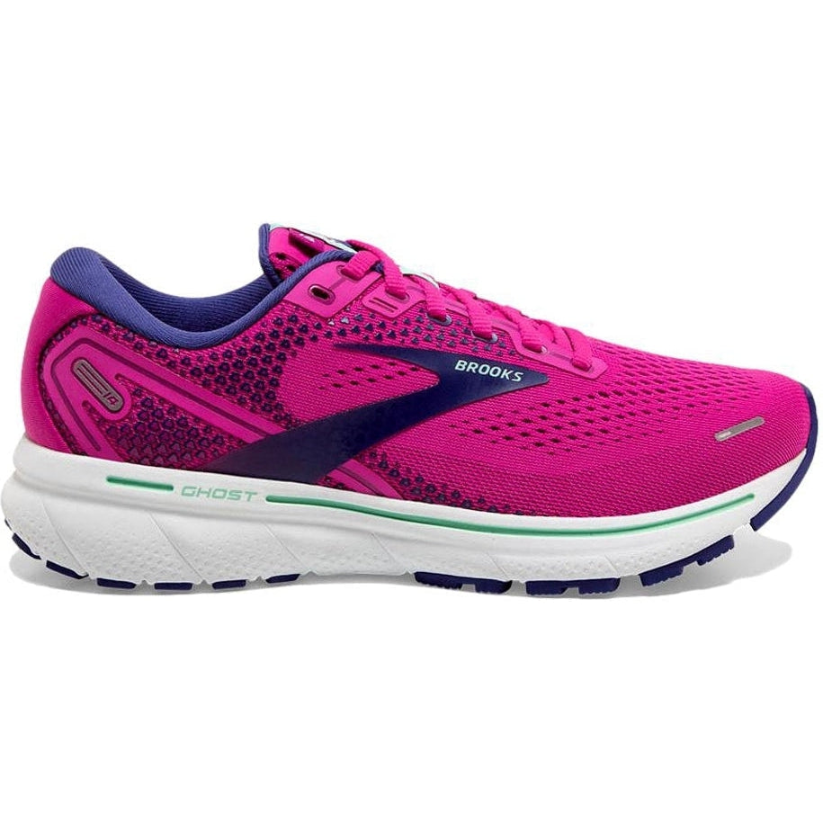 Women's Brooks Ghost 14, Fuschia/Yucca/Navy, 7 B Medium
