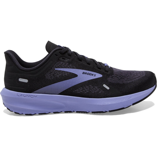 Women's Brooks Launch 9, Black/Ebony/Purple, 11 B Medium