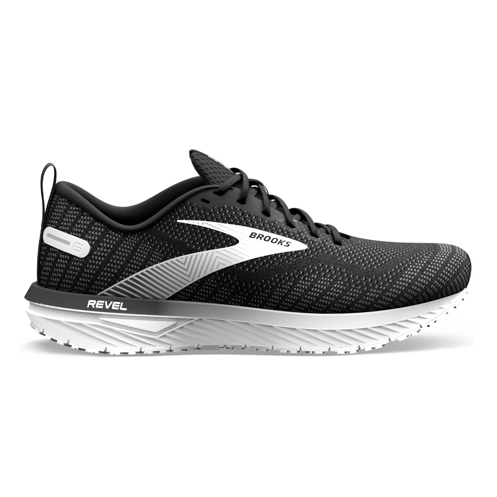 Women's Brooks Revel 6, Black/Blackened Pearl/White, 7.5 B Medium