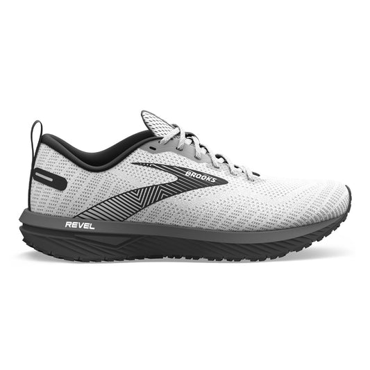 Women's Brooks Revel 6, White/Black, 5 B Medium