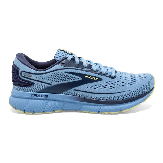 Women's Brooks Trace 2, Blue/Navy/Yellow, 8.5 B Medium