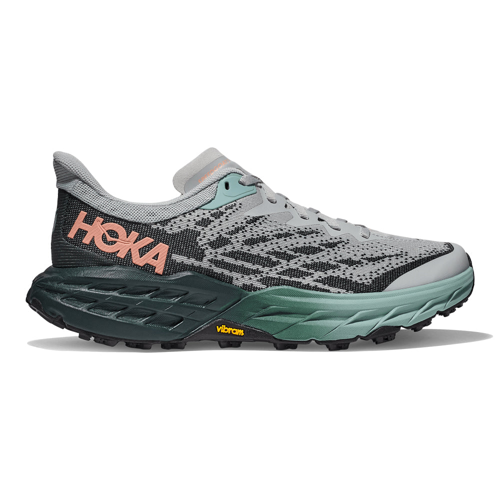 Women's Hoka One One Speedgoat 5, Harbor Mist/Spruce, 9 B Medium