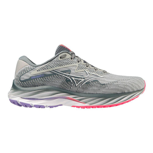 Women's Mizuno Wave Rider 27, Pearl Blue/White, 10.5 B Medium
