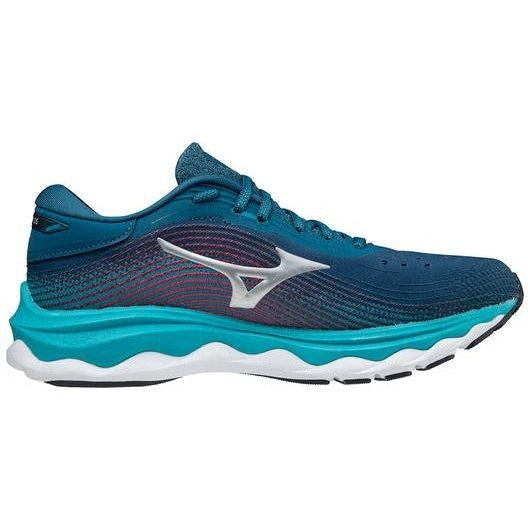 Women's Mizuno Wave Sky 5, Legion Blue/Silver, 7 B Medium