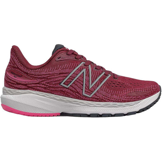 Women's New Balance Fresh Foam X 860v12, Garnet/Pink Glo, 8.5 B Medium