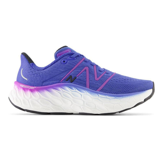 Women's New Balance Fresh Foam X More v4, Marine Blue/Cosmic Rose, 11 B Medium