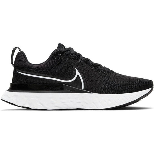 Women's Nike React Infinity Run Flyknit 2, Black/White/Iron Grey, 10 B Medium