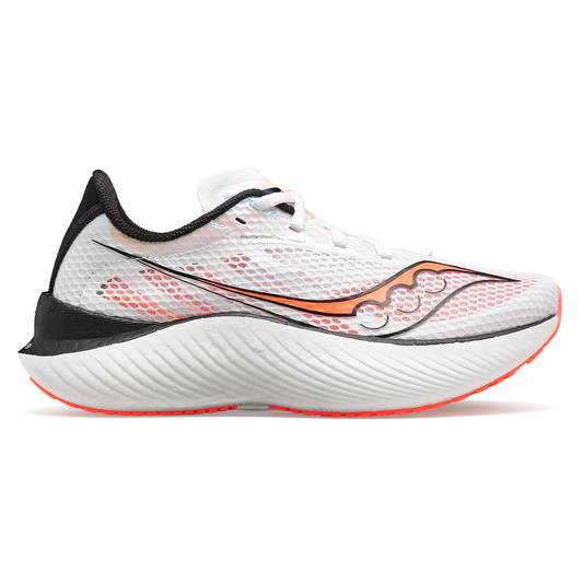 Women's Saucony Endorphin Pro 3, White/Black/Vizi, 10 B Medium