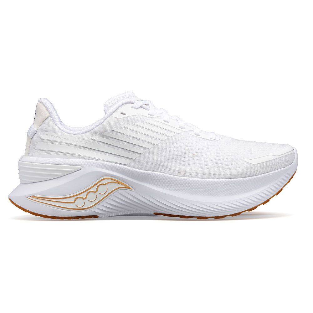 Women's Saucony Endorphin Shift 3, White/Gum, 9 B Medium