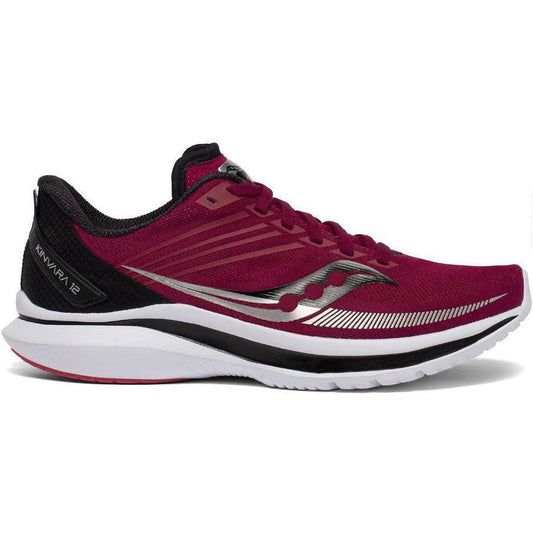 Women's Saucony Kinvara 12, Cherry/Silver, 9 B Medium