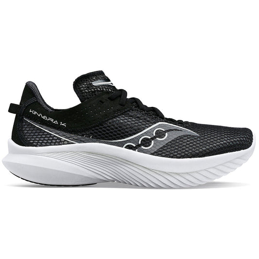 Women's Saucony Kinvara 14, Black/White, 9 D Wide