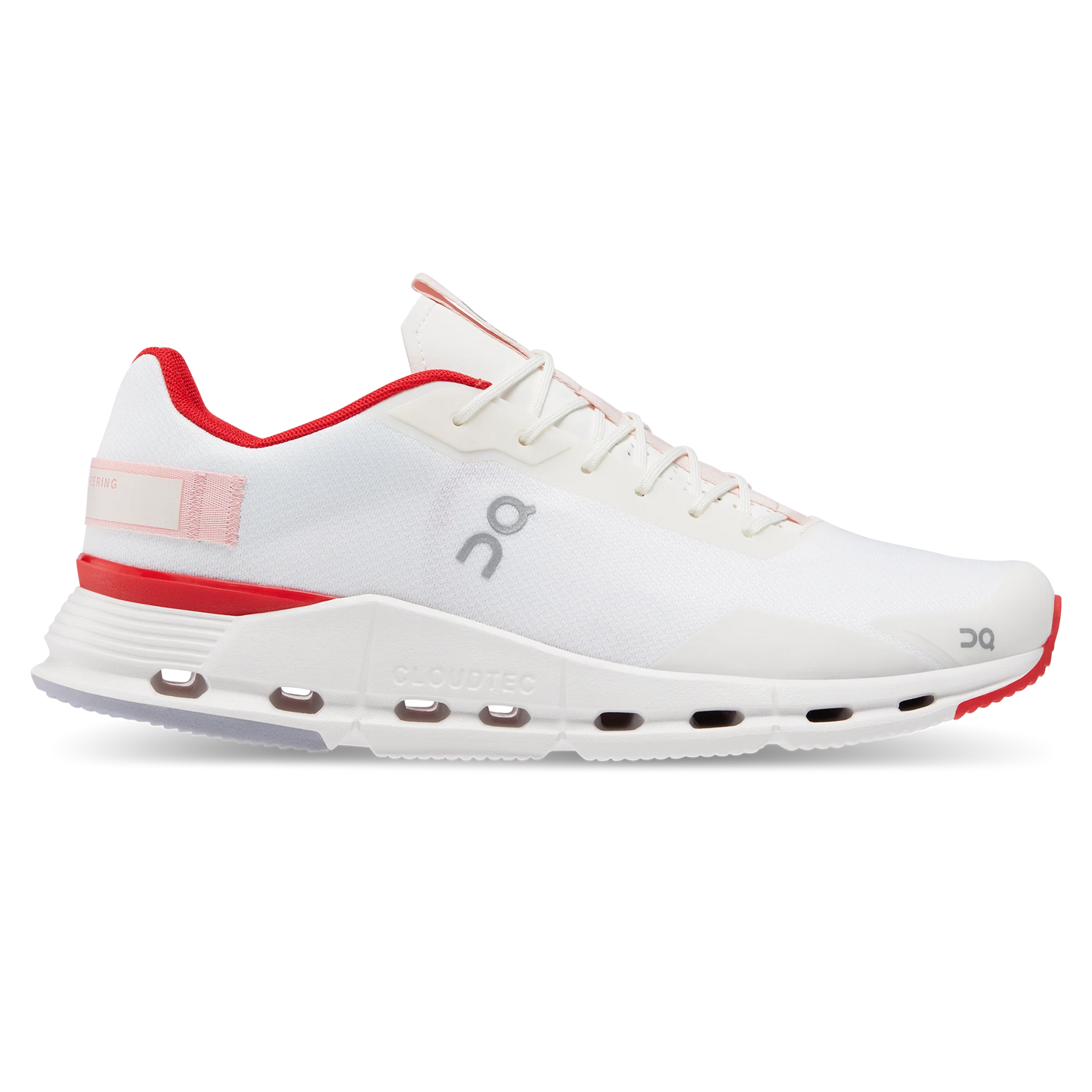 Men's On Cloudnova, White/Red, 10.5 D Medium