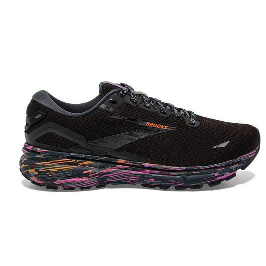 Women's Brooks Ghost 15, Black/Phlox/Oriole, 9.5 B Medium