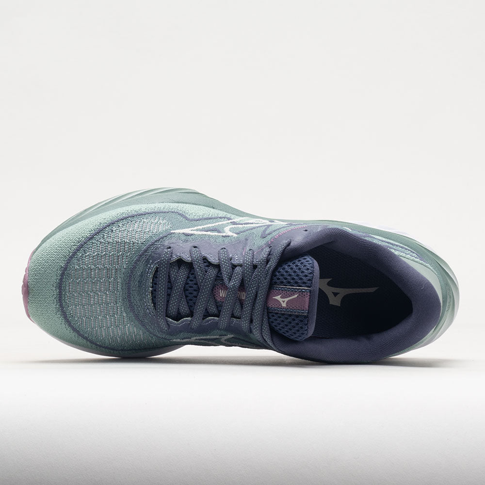 Mizuno Wave Rider 27 Women's  Blue Surf/Snow White