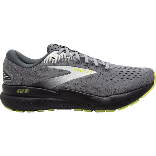Men's Brooks Ghost 16, Primer/Grey/Lime, 12 2E Wide