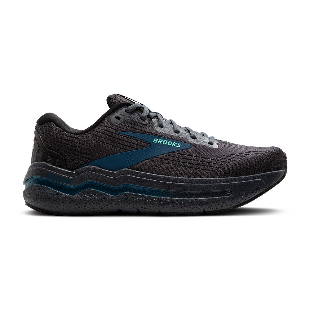 Men's Brooks Ghost Max 2, Ebony/Cockatoo/Blue Sapphire, 10 2E Wide