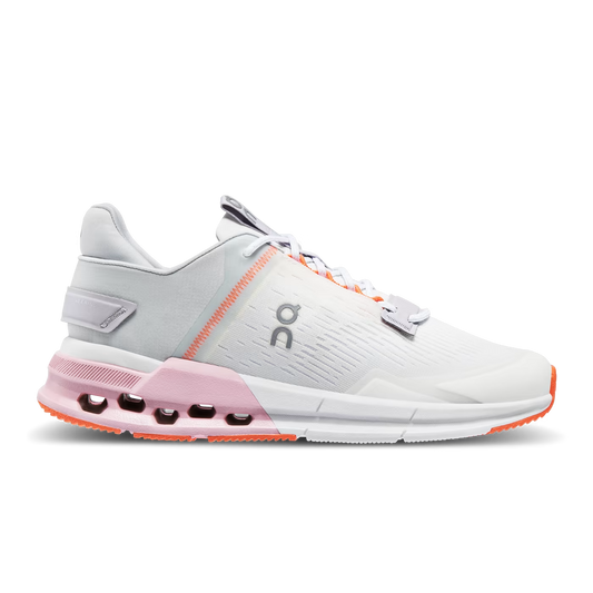 Women's On Cloudnova Flux, Undyed-White/Zephyr, 8 B Medium