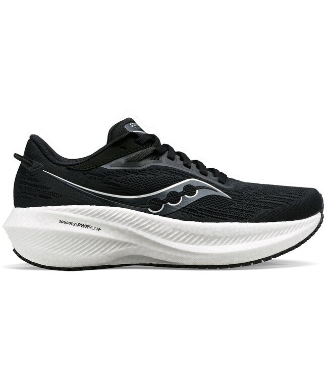 Men's Saucony Triumph 21, Black/White, 9.5 2E Wide