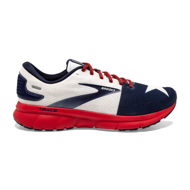 Women's Brooks Trace 2, Red/White/Navy, 7.5 B Medium