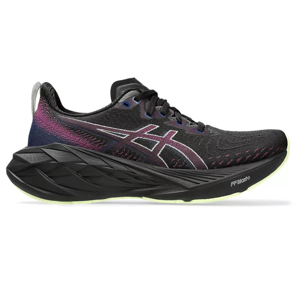 Women's Asics Novablast 4, Black/Blue Expanse, 10.5 B Medium