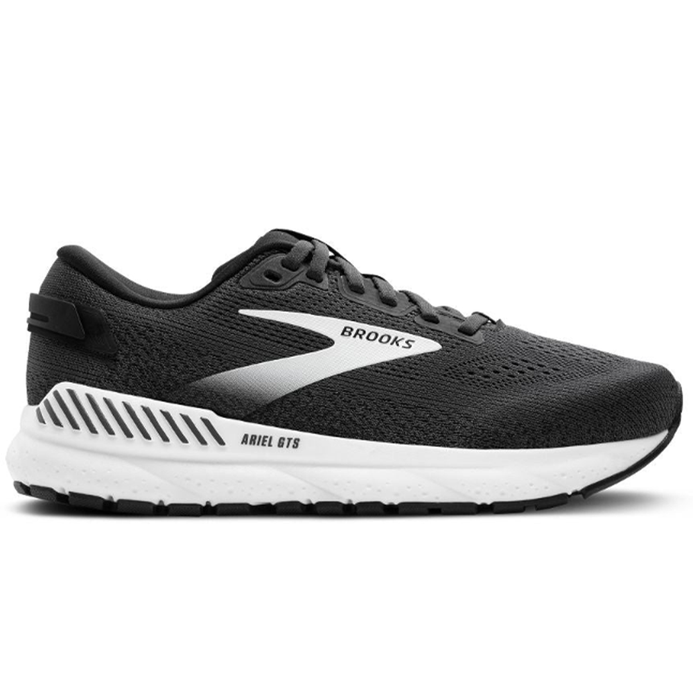 Women's Brooks Ariel GTS 24, Ebony/Black/White, 7.5 B Medium