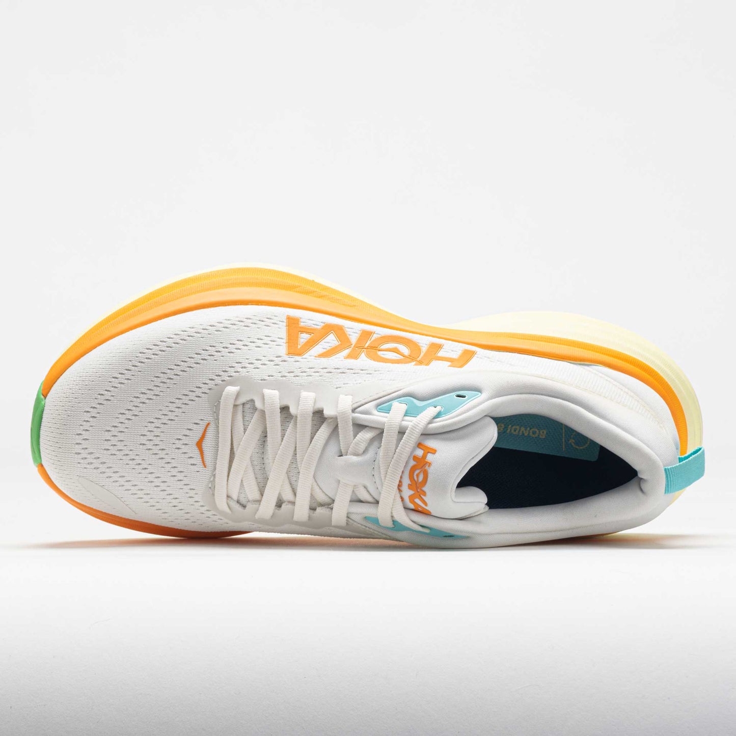 HOKA Bondi 8 Men's  Blanc de Blanc/Solar Flare